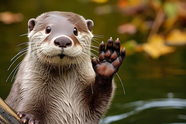 Foto nutria en el agua