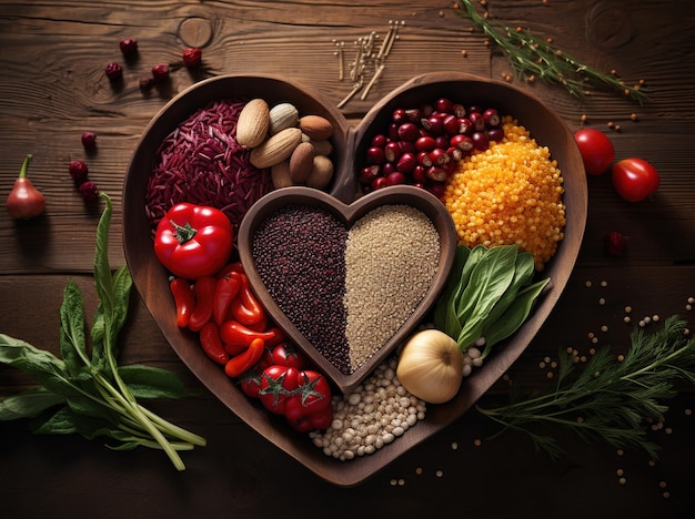 Nutrição saudável para o coração estilo de vida saudável nutrição adequada
