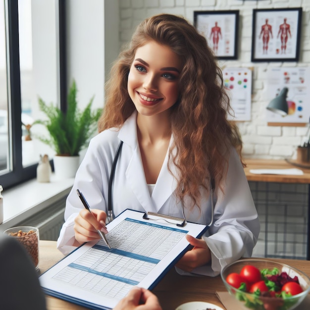 Nutricionista dá conselhos ao paciente