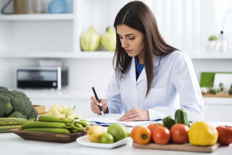 Nutricionista feminina em seu local de trabalho AI Generated