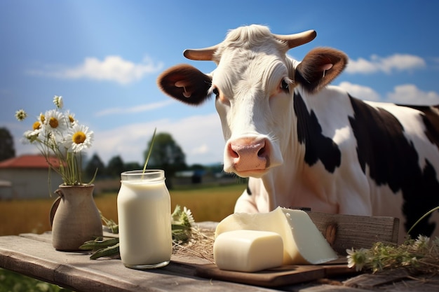 Nutritivos Produtos para vacas leiteiras Dia ensolarado Nutrição saudável Gerar Ai