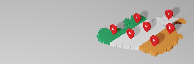 Nutzung von Social Media und Youtube in Irland für Infografiken beim 3D-Rendering