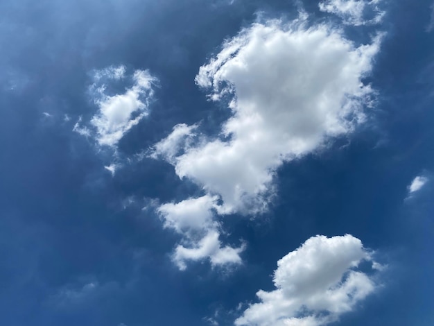 Nuvem branca, com, céu azul