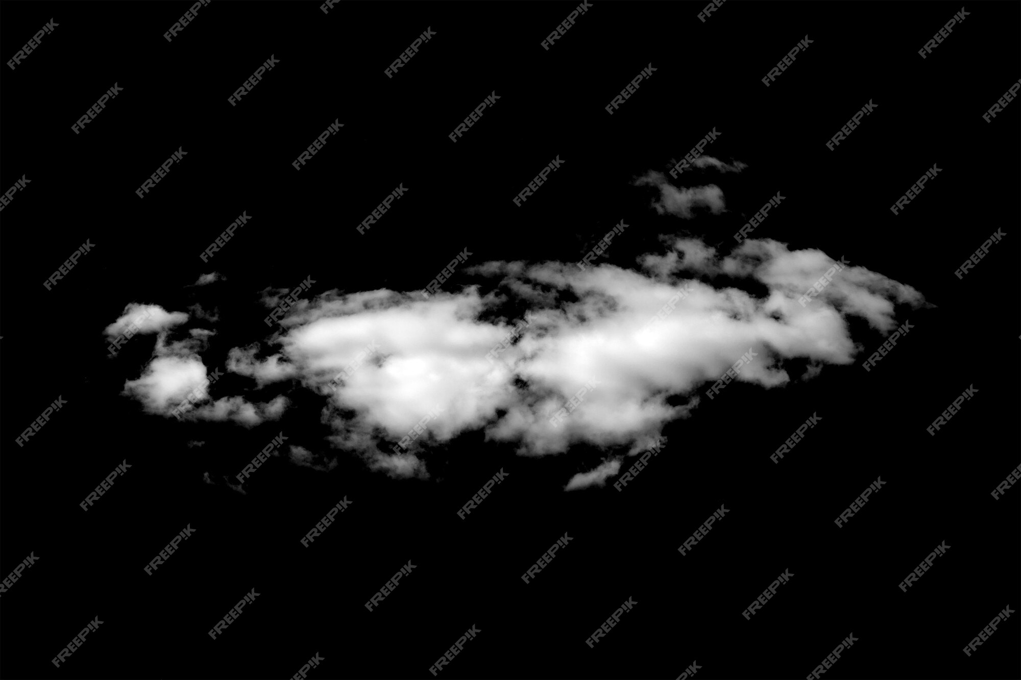 Cor preta da nuvem isolada no fundo branco