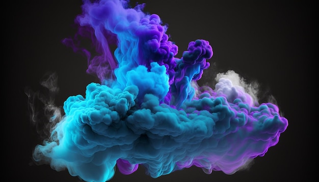 nuvem colorida de fumaça generativa ai