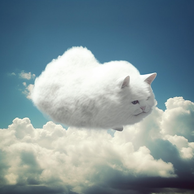 Foto nuvem em gato