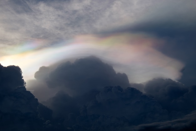 nuvem iridescente, irisação