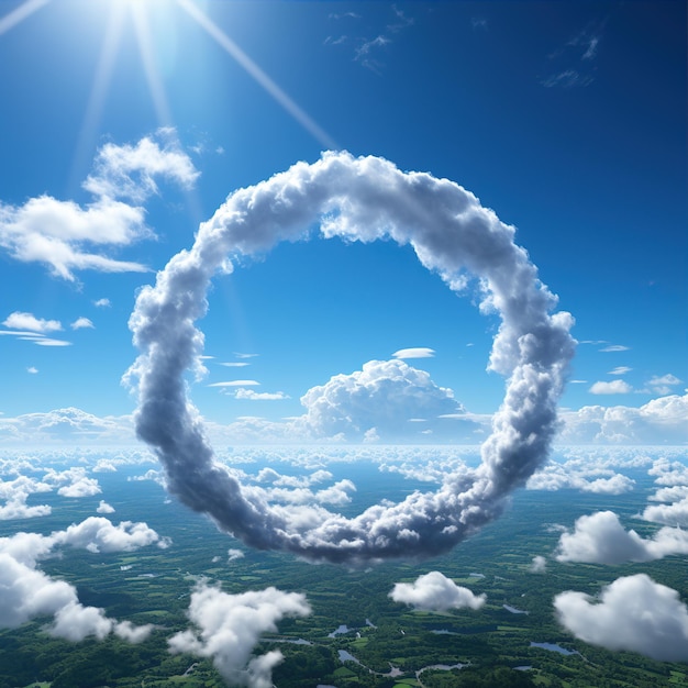 nuvem na forma de uma roda num céu tempestuoso