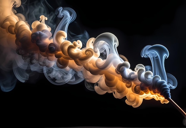 Nuvem, névoa e fumaça fundo de arte abstrata