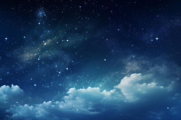 Nuvens Astrais e Estrelas Arte Espacial Abstrata IA Gerativa
