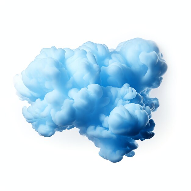 nuvens azuis em ilustração de fundo branco