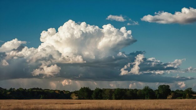 Nuvens brancas e cinzentas