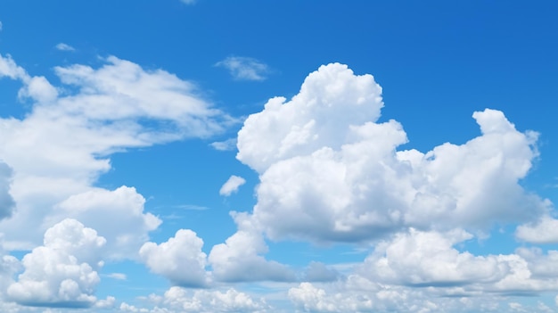 Nuvens brancas em um céu azul