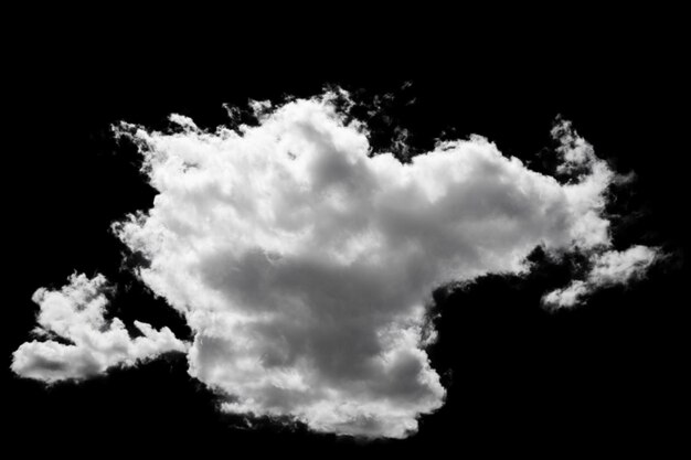 nuvens brancas fofas isoladas em um fundo preto clipart