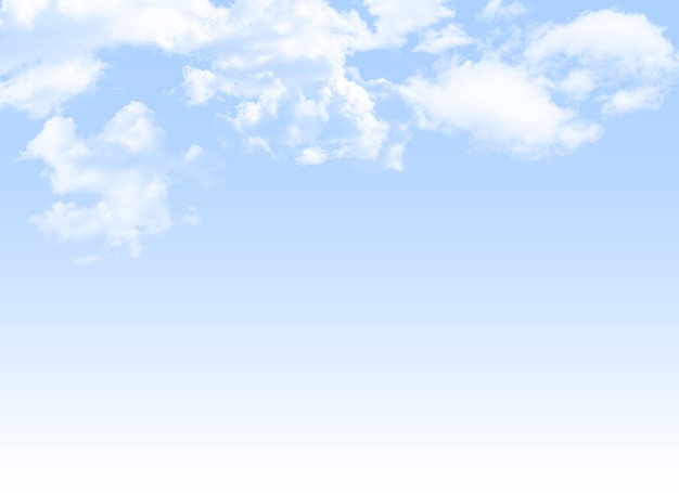 Nuvens brancas no céu azul em dia ensolarado