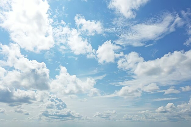 nuvens brancas no fundo do céu azul, papel de parede sazonal abstrato, atmosfera de dia ensolarado