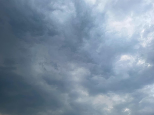 Nuvens cinzentas tempestuosas