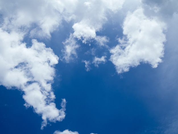 Nuvens, com, céu azul