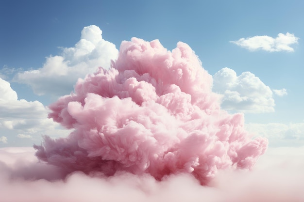 Nuvens cor de rosa no céu