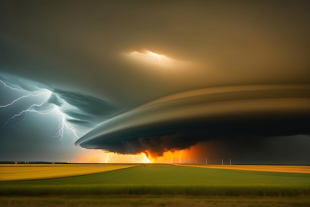 Nuvens de tempestade dramáticas