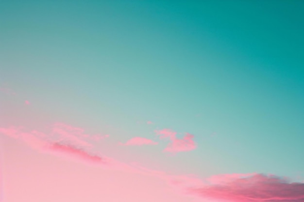 Foto nuvens e céu com um gradiente de cores pastel natureza fundo abstrato
