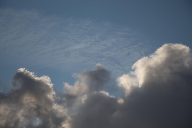 Nuvens escuras no céu