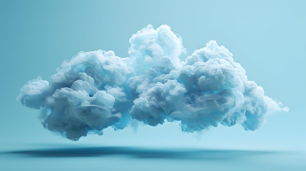 Nuvens inovadoras expansivas Arte digital representando tecnologia de pesquisa em estilo abstrato e brilhante