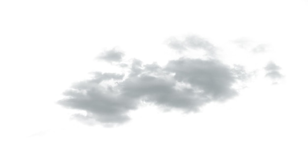 Nuvens isoladas em fundo branco