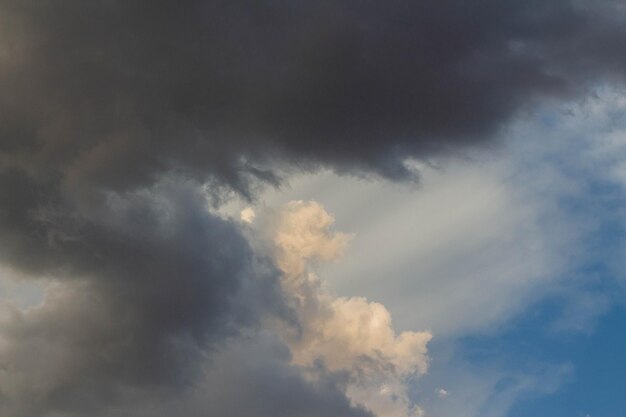 Nuvens negras de tempestade antes da chuva