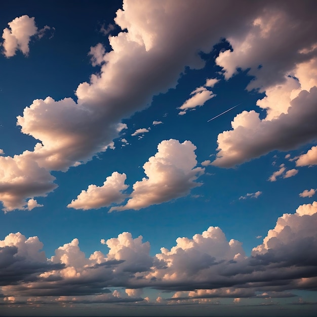 nuvens no céu azul