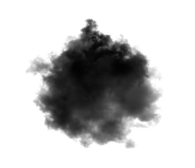 Foto nuvens pretas em fundo branco
