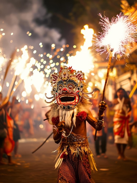 Foto nyepi celebración indonesia del estilo de vida y el silencio