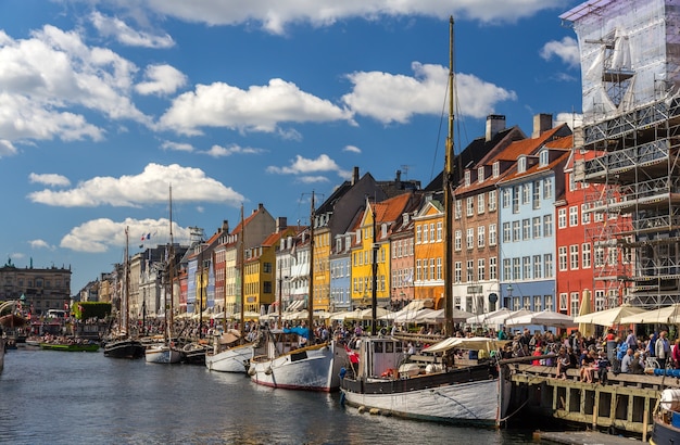 Nyhavn, eine Uferpromenade in Kopenhagen