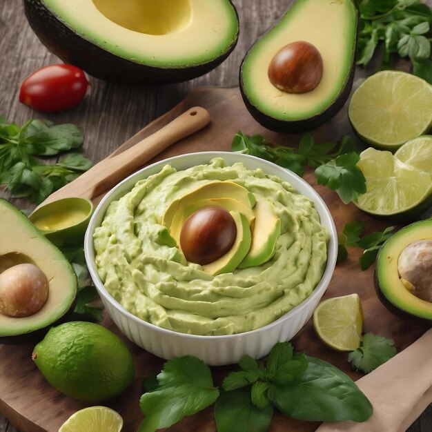 O abacate cremoso é um deleite fresco, cheio de nutrientes, perfeito para saladas de guacamole e saudável.