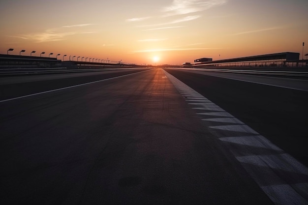 O acabamento perfeito: Correndo para o pôr do sol no circuito criado com a tecnologia Generative AI