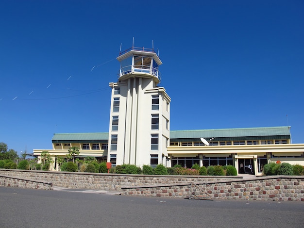 O aeroporto na cidade de Axum, Etiópia