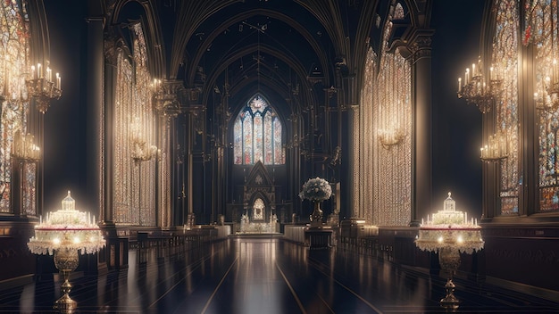 O altar na igreja do senhor dos anéis