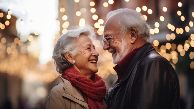 O amor radiante de casal de idosos prevalece