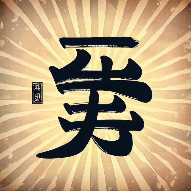 o ano do logotipo da caligrafia kanji do vetor tigre