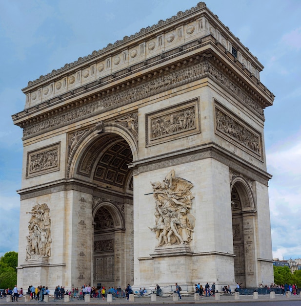 Foto o antigo arco em paris frança