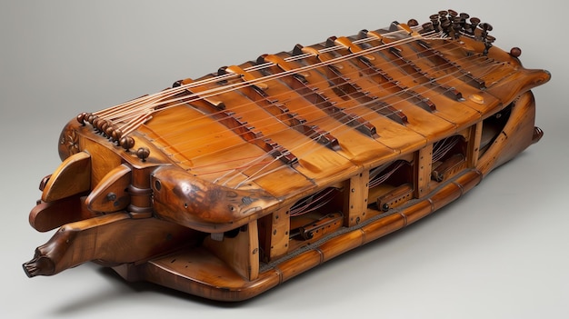 Foto o antigo instrumento é chamado de hurdygurdy. tem cordas que são tocadas por uma roda.