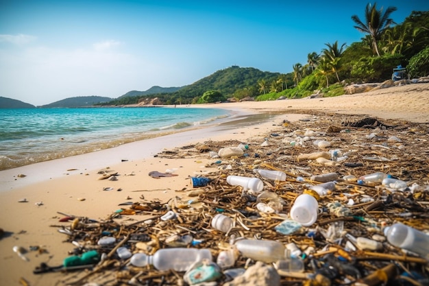 O aperto da poluição no ambiente natural