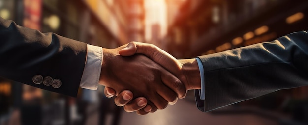 O aperto de mão nos negócios simboliza a conclusão bem sucedida de um acordo.