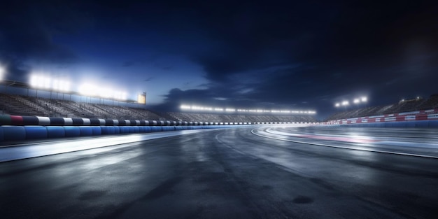 O asfalto do circuito de corrida com ia gerada