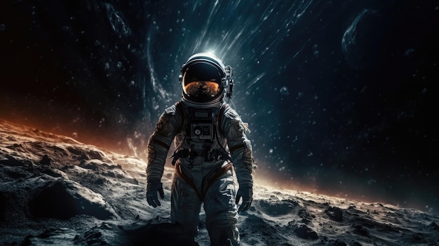 O astronauta do filme está na lua