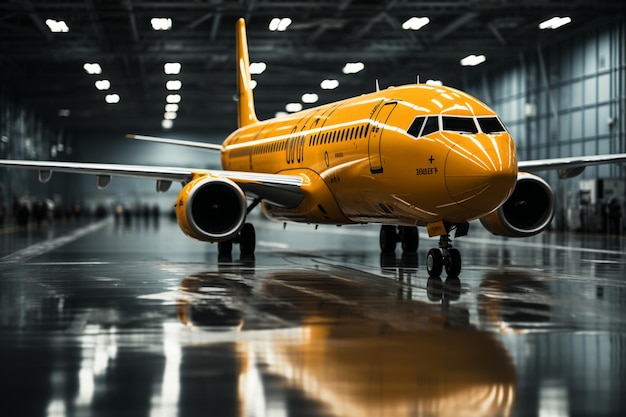 O avião laranja guia a frota amarela na metáfora da vida.