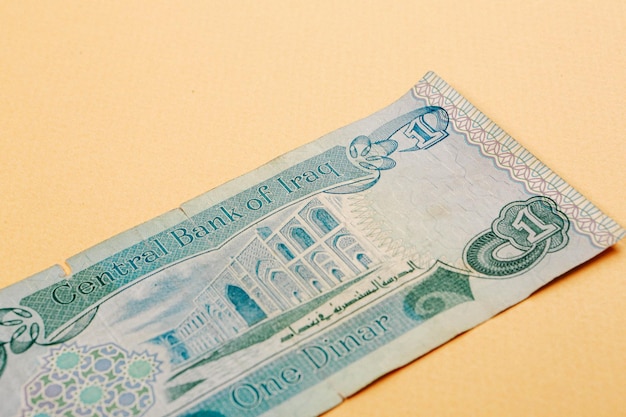 O banco central do Iraque One Dinar Banknote