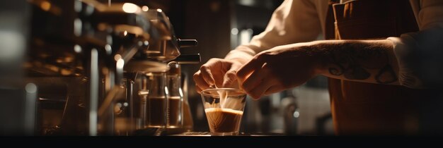 O barista faz café Generative AI