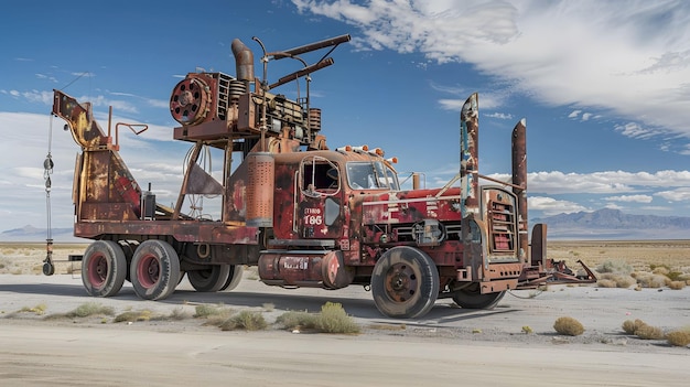 O Big Rig Jig um monumento a um mundo pós-petróleo onde as relíquias do passado alimentam a imaginação e a criatividade do futuro