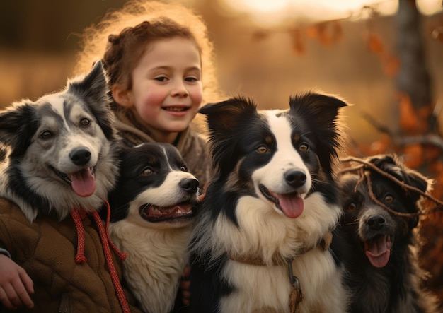 Foto o border collie é uma raça de cão pastor